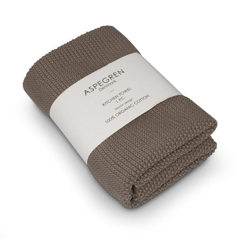 Aspegren Design Denmark Organic Kitchen Towel Solid Hazelnut