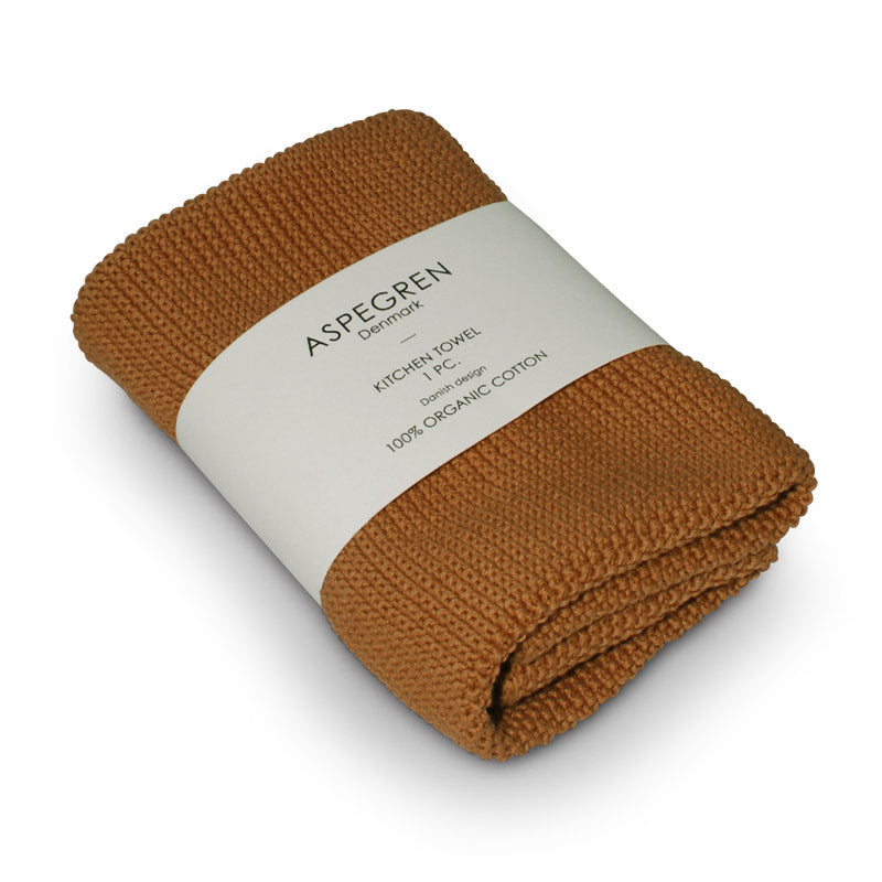 Aspegren Design Denmark Organic Kitchen Towel Solid Inca Gold