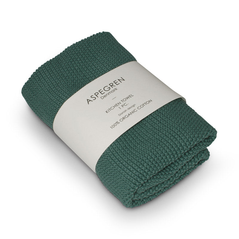 Aspegren Design Denmark Organic Kitchen Towel Solid Jade