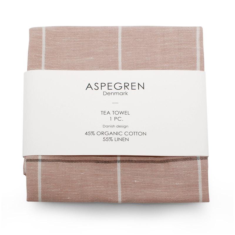 Aspegren Design Denmark Organic Tea Towel Squares Latte