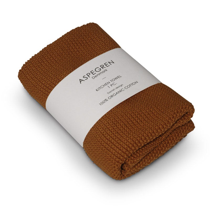 Aspegren Design Denmark Organic Kitchen Towel Solid Pumpkin