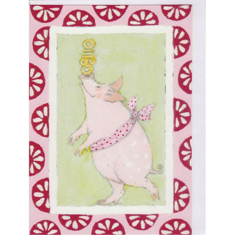 Aspegren Design Denmark Organic Postcard Juggling Piggy