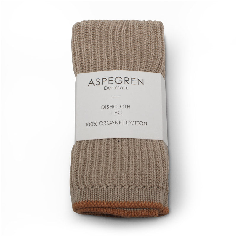 Aspegren Design Denmark Organic Dishcloth Knitted Ripple Shell