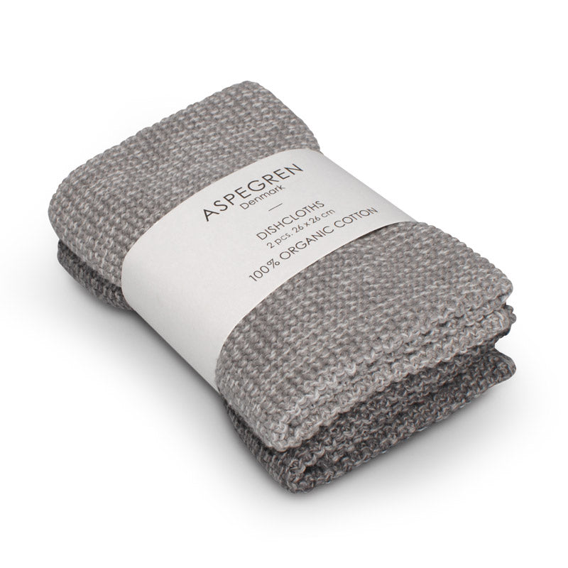 Aspegren Design Denmark Organic Dishcloth Knitted Blend Gray