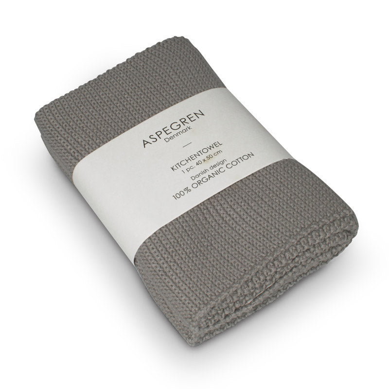 Aspegren Design Denmark Organic Kitchen Towel Solid Flint Gray