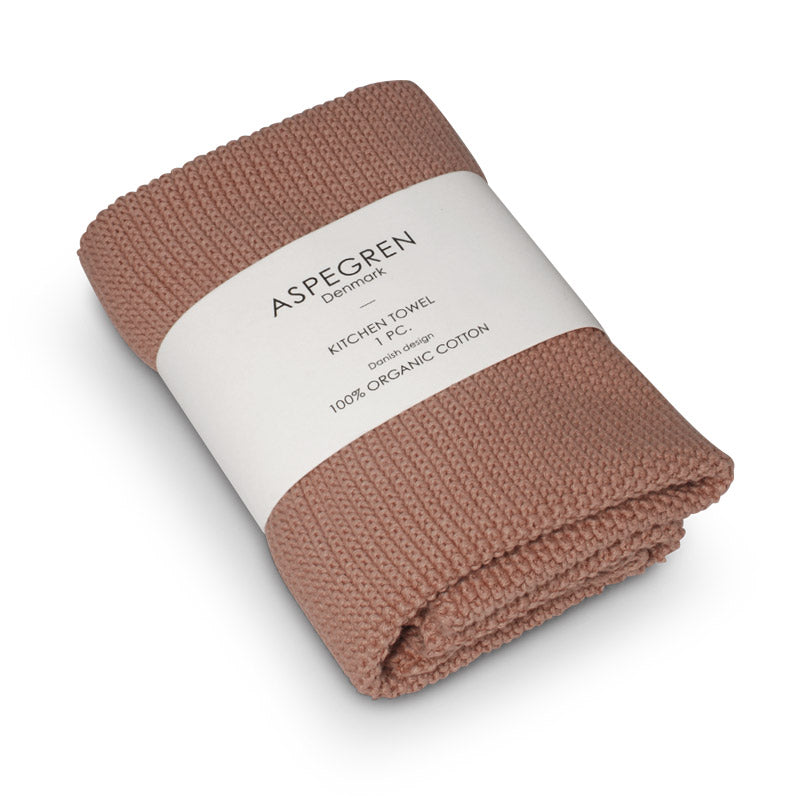 Aspegren Design Denmark Organic Kitchen Towel Solid Pale Blush