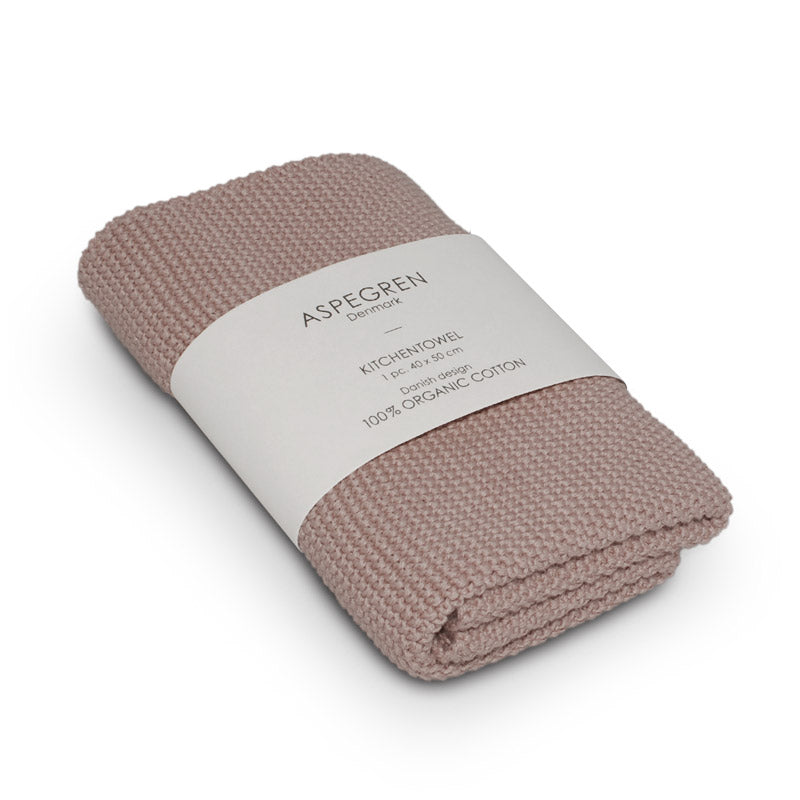 Aspegren Design Denmark Organic Kitchen Towel Solid Pale Mauve