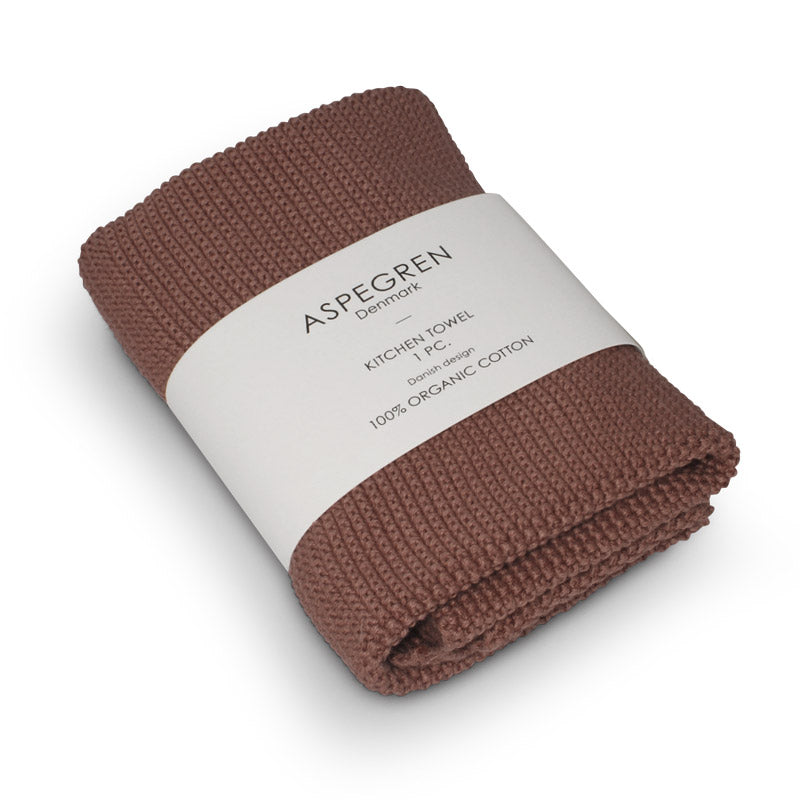 Aspegren Design Denmark Organic Kitchen Towel Solid Root Beer