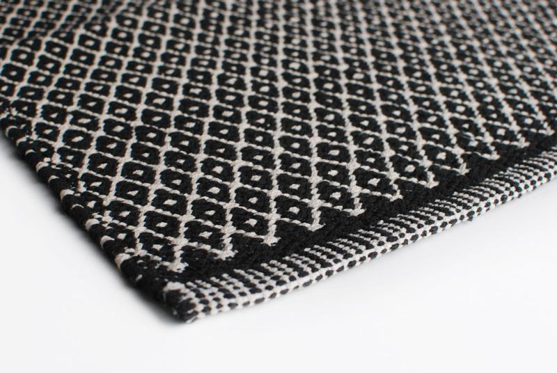 Aspegren Design Denmark Organic Rugs Black Rhombe