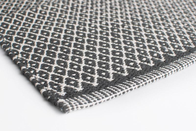 Aspegren Design Denmark Organic Rugs Dark Gray Rhombe