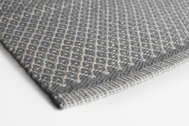 Aspegren Design Denmark Organic Rugs Gray Rhombe