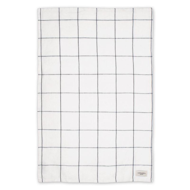 Aspegren Design Denmark Organic Tea Towel Squares White and Black