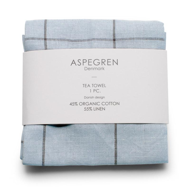 Aspegren Design Denmark Organic Tea Towel Squares White and Black