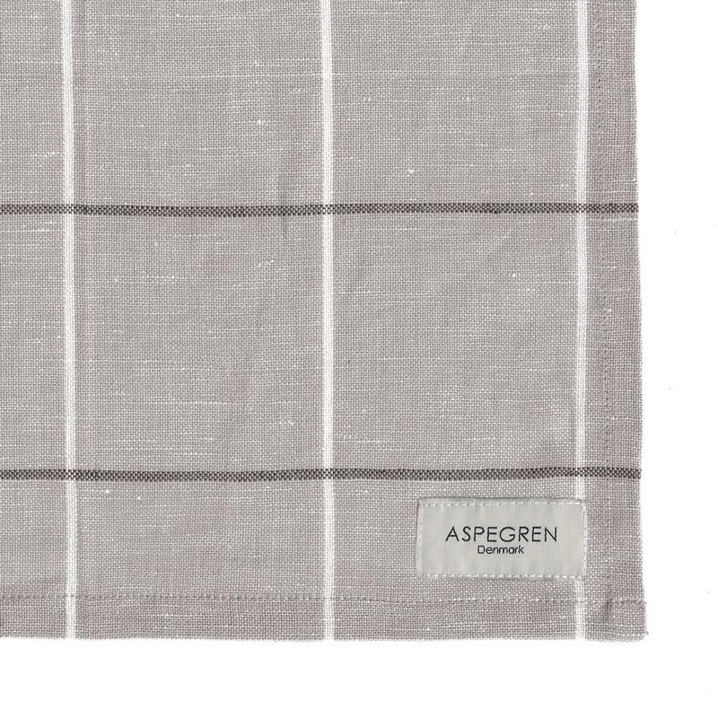 Aspegren Design Denmark Organic Tea Towel Squares Silver Gray